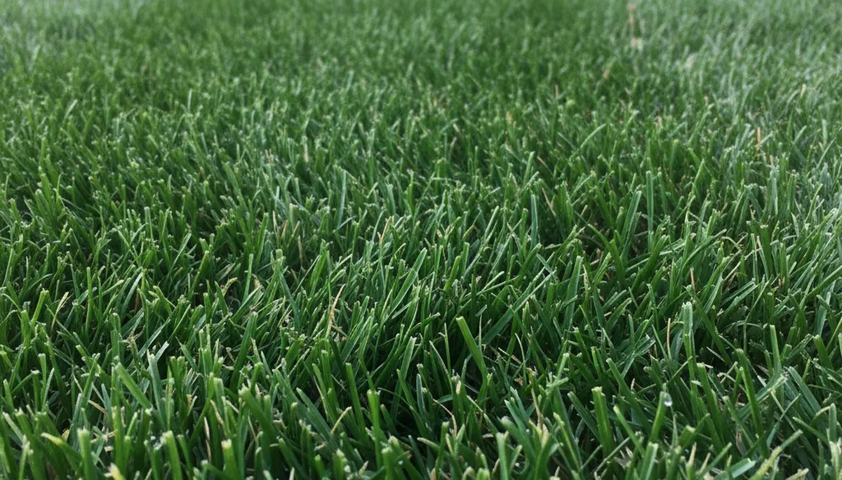 Close-up of freshly mowed grass showing precise lawn care quality by Chop Chop Landscaping in Evansville, IN