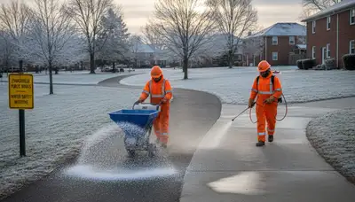 Professional de-icing and salt application for walkways and driveways in Evansville, Indiana