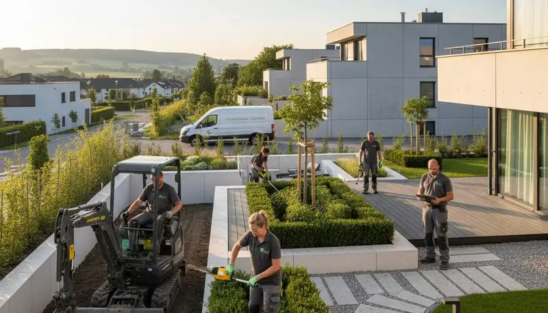 Landscaping team serving Evansville, IN, providing professional lawn care and landscape maintenance