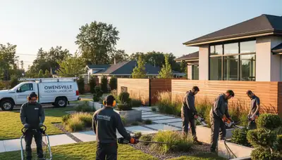 Landscaping crew serving Evansville, IN with professional lawn and garden care