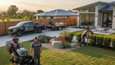 Landscaping team serving Evansville, IN, providing professional lawn care and outdoor maintenance services