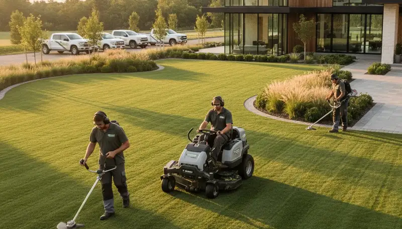 Professional lawn mowing service in Evansville, IN by Chop Chop Landscaping