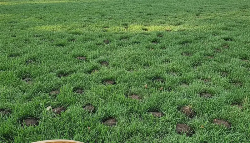 Healthy turf after lawn aeration treatment by Chop Chop Landscaping in Evansville, IN